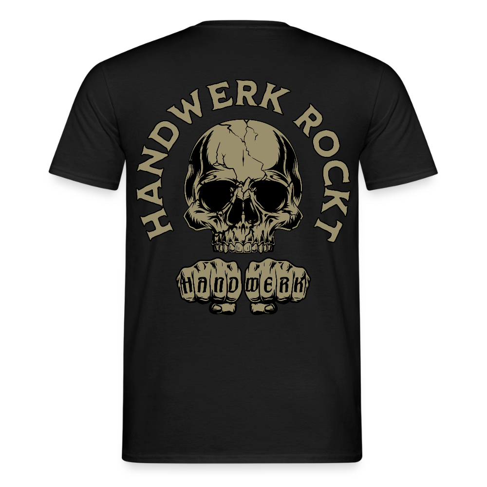 Unisex Männer T-Shirt "Handwerk-Rockt" von Spreadconnect, beidseitig bedruckt mit handwerklichem Design, bequem und stylisch.