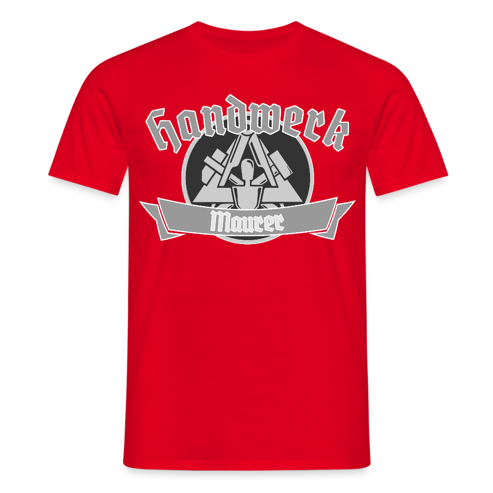 Unisex T-Shirt "Maurer" Rot Männer T-Shirt