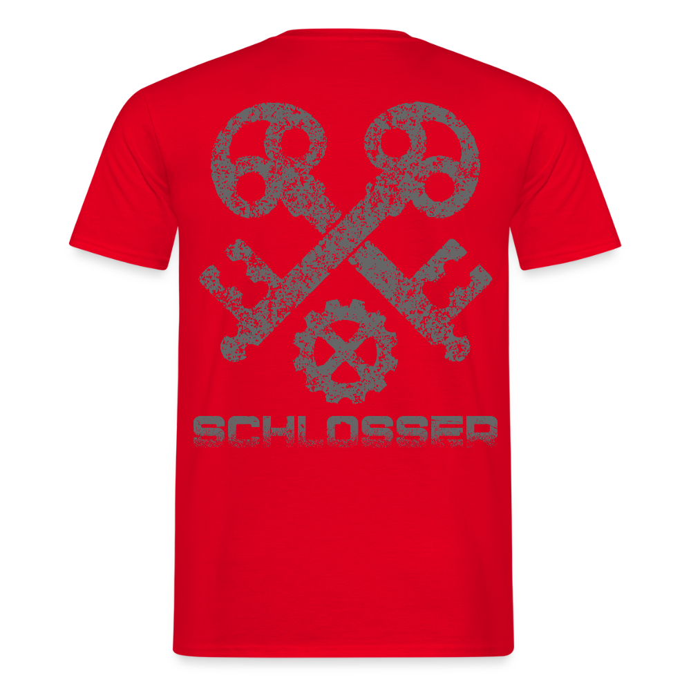 Unisex T-Shirt "Schlosser" Rot Männer T-Shirt
