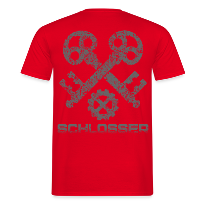 Unisex T-Shirt "Schlosser" Rot Männer T-Shirt