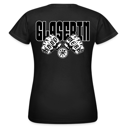 Frauen T-Shirt "Glaserin" (beidseitig bedruckt) Schwarz Frauen T-Shirt