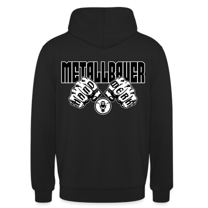 Unisex Hoodie "Metallbauer" (beidseitig bedruckt) - Schwarz