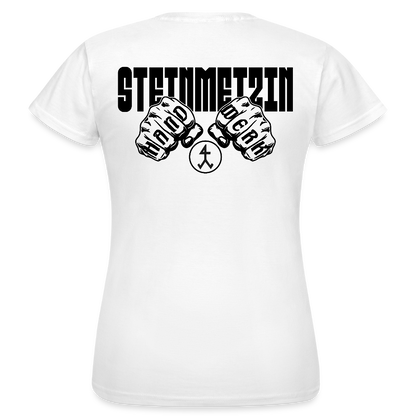 Frauen T-Shirt "Steinmetzin" (beidseitig bedruckt) Weiß Frauen T-Shirt