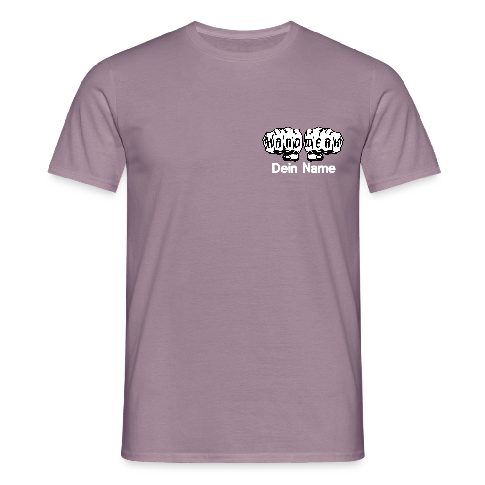 Unisex T-Shirt "Handwerk" personalisiert - Lilagrau 
