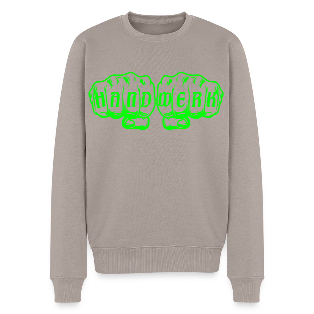 Unisex Premium Pullover "Dachdecker" neongrün Taupe Männer Premium Pullover