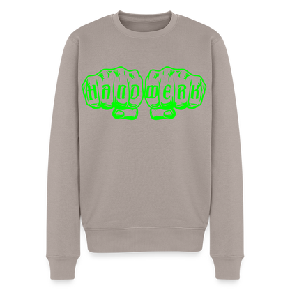 Unisex Premium Pullover "Dachdecker" neongrün Taupe Männer Premium Pullover