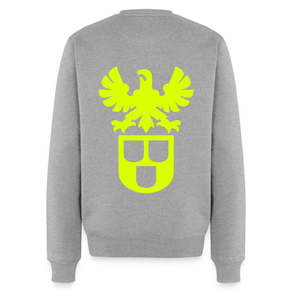 Unisex Premium Pullover "Maler" neongelb Grau meliert Männer Premium Pullover