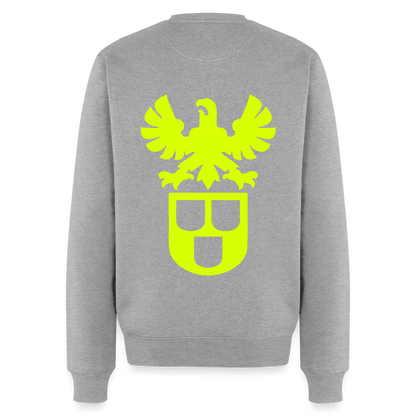 Unisex Premium Pullover "Maler" neongelb Grau meliert Männer Premium Pullover