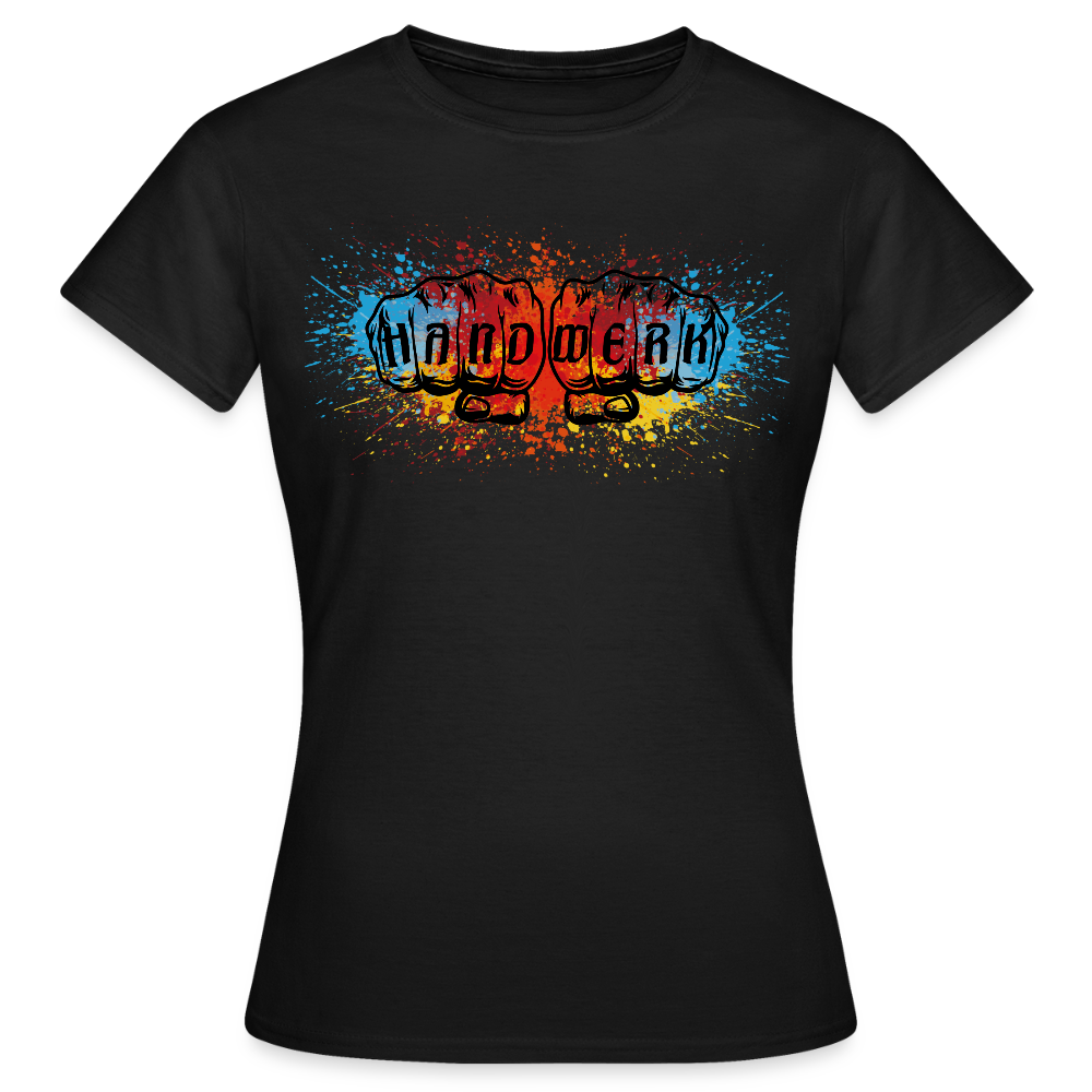 Frauen T-Shirt "Splash-Color" Schwarz Frauen T-Shirt