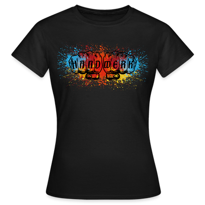 Frauen T-Shirt "Splash-Color" Schwarz Frauen T-Shirt