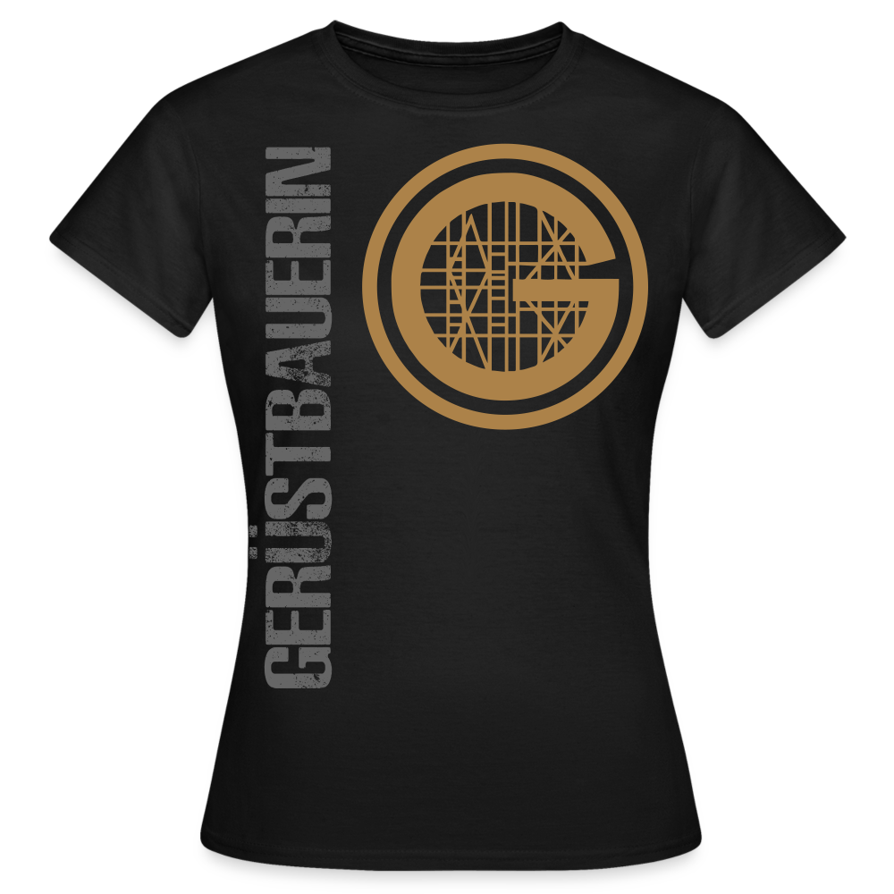 Frauen T-Shirt "Gerüstbauerin" - Schwarz