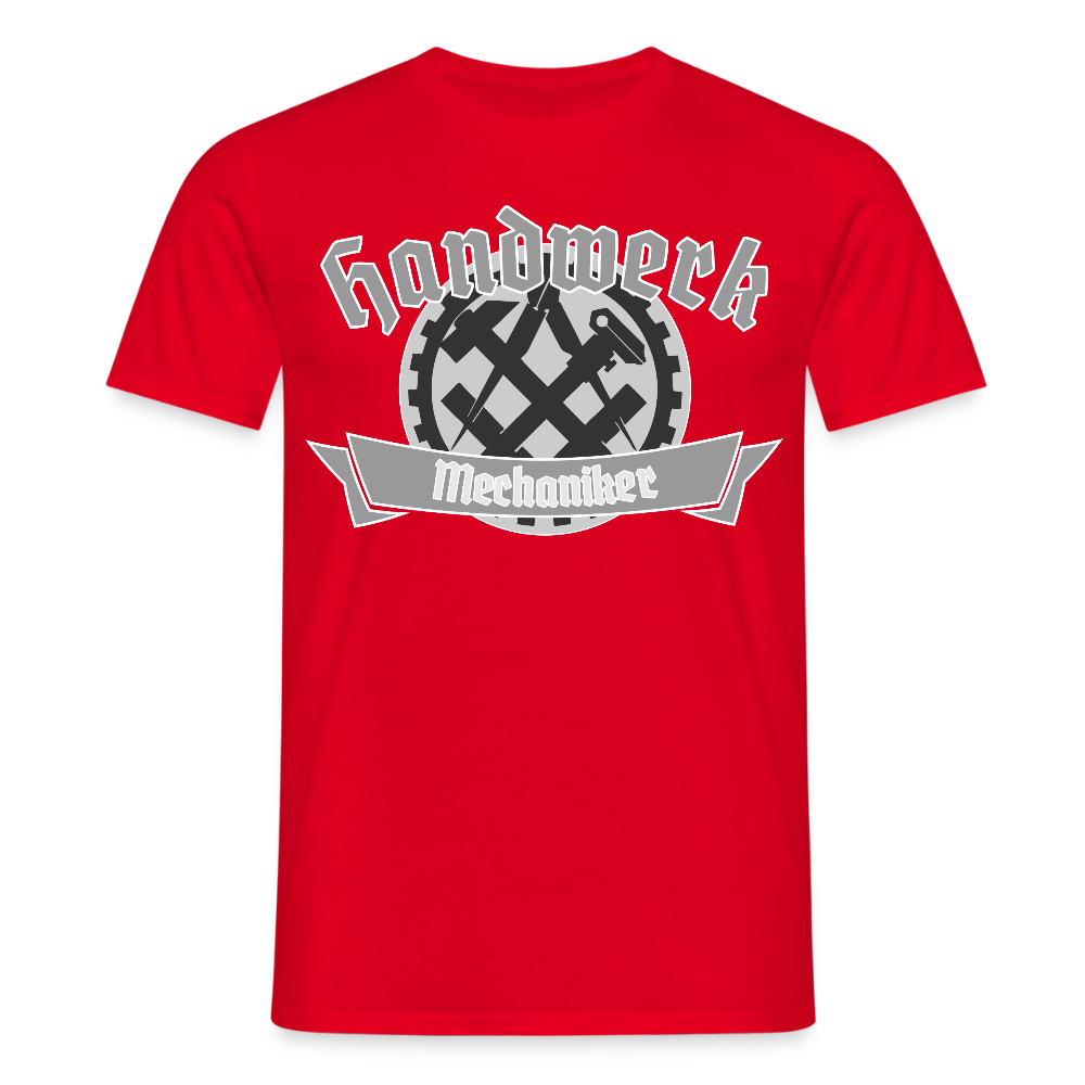 Unisex T-Shirt "Mechaniker" Rot Männer T-Shirt