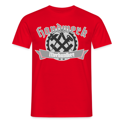 Unisex T-Shirt "Mechaniker" Rot Männer T-Shirt