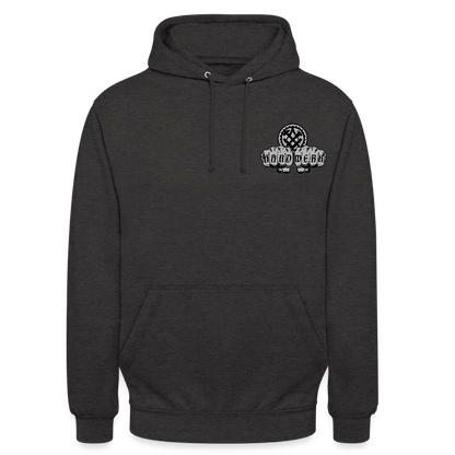 Unisex Hoodie "Mechaniker" beidseitig bedruckt Anthrazit Unisex Hoodie