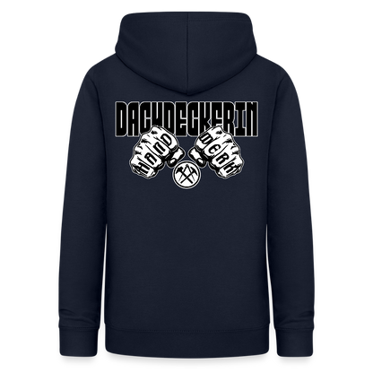 Frauen Hoodie "Dachdeckerin" (beidseitig beruckt) Navy Frauen Hoodie