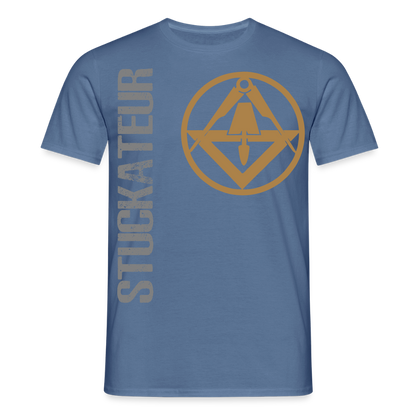 Unisex T-Shirt "Stuckateur" Taubenblau Männer T-Shirt