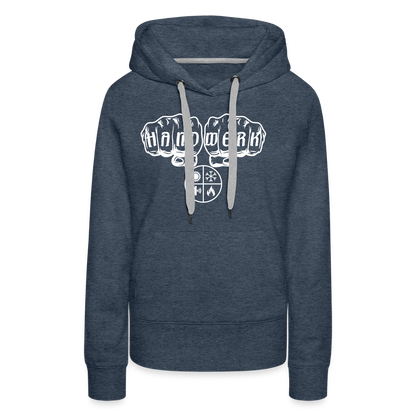 Frauen Premium Hoodie "Isolierer" Jeansblau Frauen Premium Hoodie