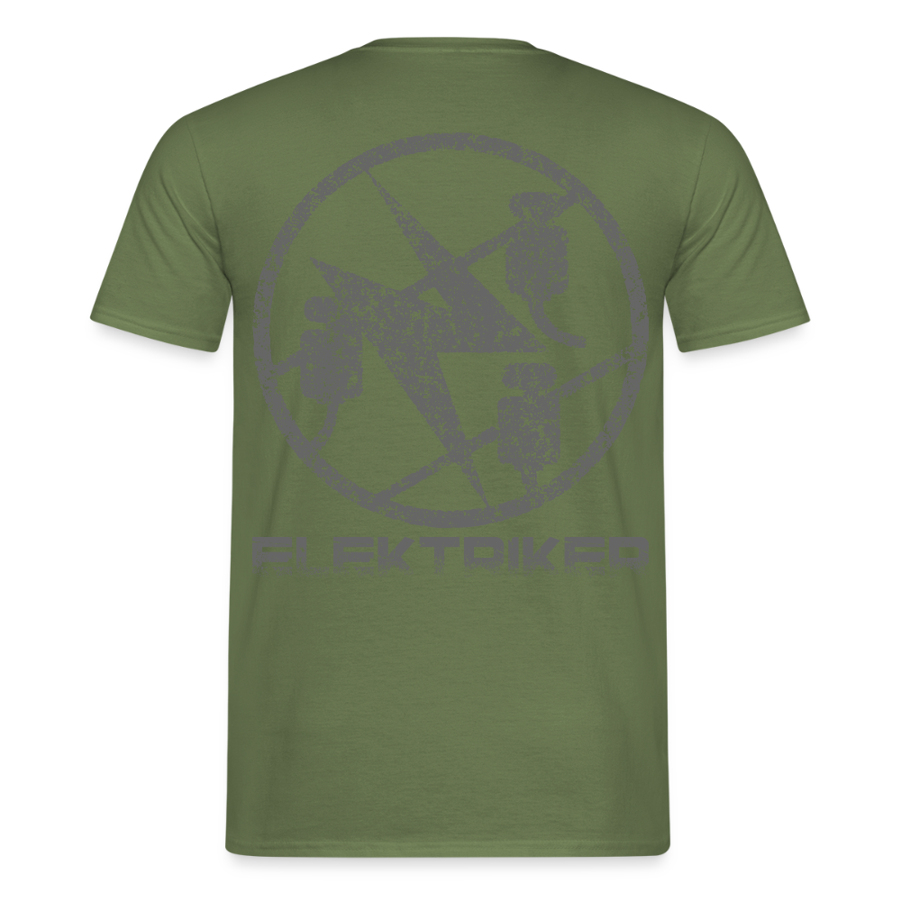 Unisex T-Shirt "Elektriker" Militärgrün Männer T-Shirt