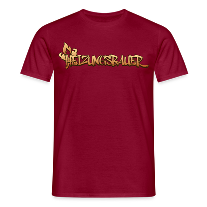 Unisex T-Shirt "Heizungsbauer" Ziegelrot Männer T-Shirt
