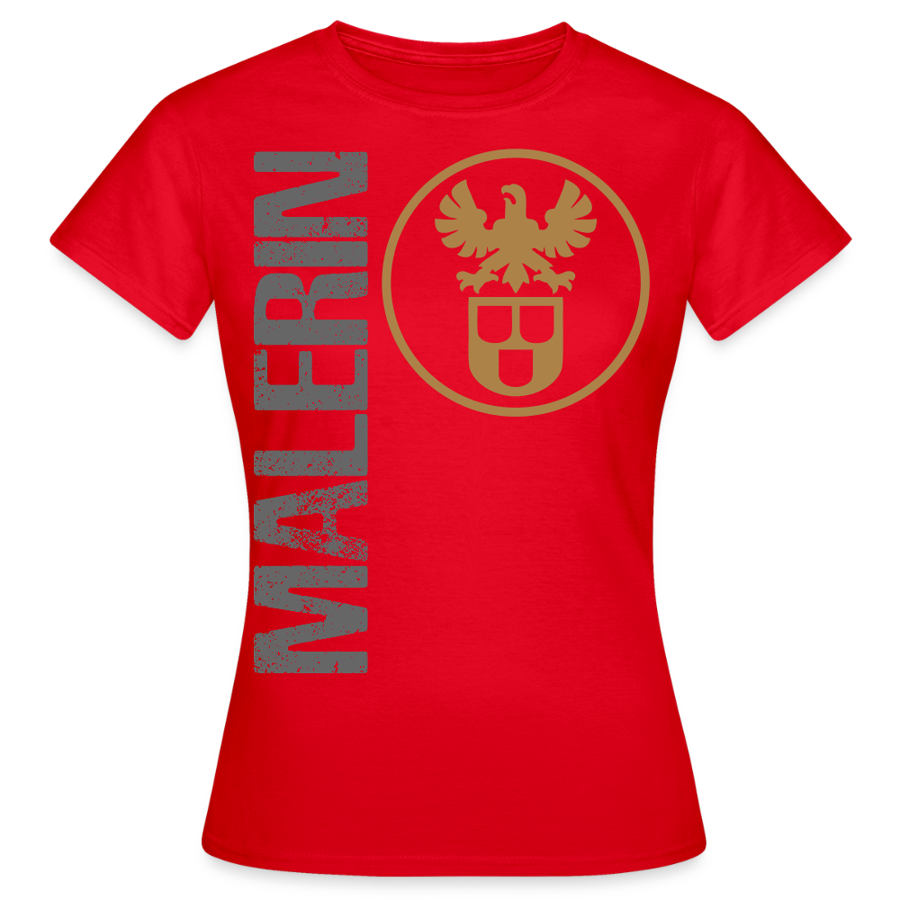 Frauen T-Shirt "Malerin" Rot Frauen T-Shirt
