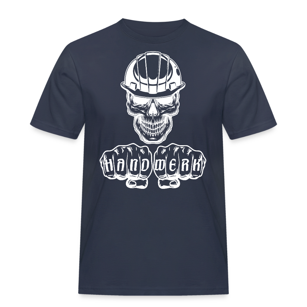 Männer Workwear T-Shirt "Skull-Helm-Handwerk" Navy Männer Workwear T-Shirt