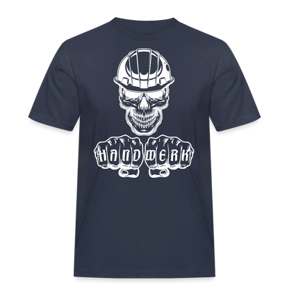 Männer Workwear T-Shirt "Skull-Helm-Handwerk" Navy Männer Workwear T-Shirt