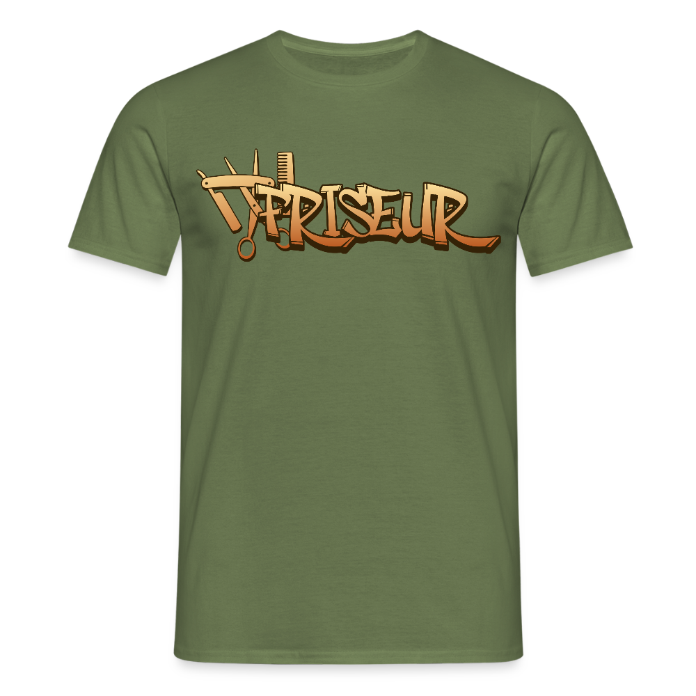 Unisex T-Shirt "Friseur" Militärgrün Männer T-Shirt