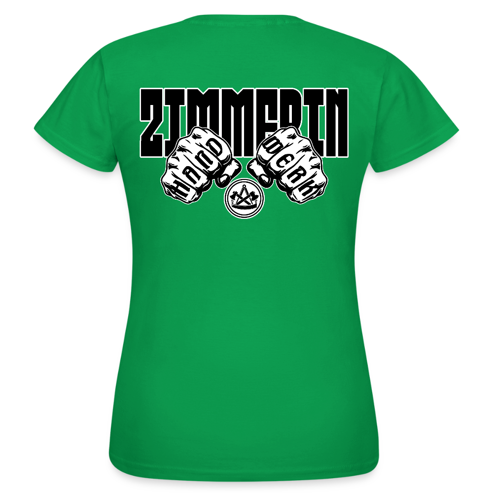 Frauen T-Shirt "Zimmerin" (beidseitig bedruckt) Kelly Green Frauen T-Shirt
