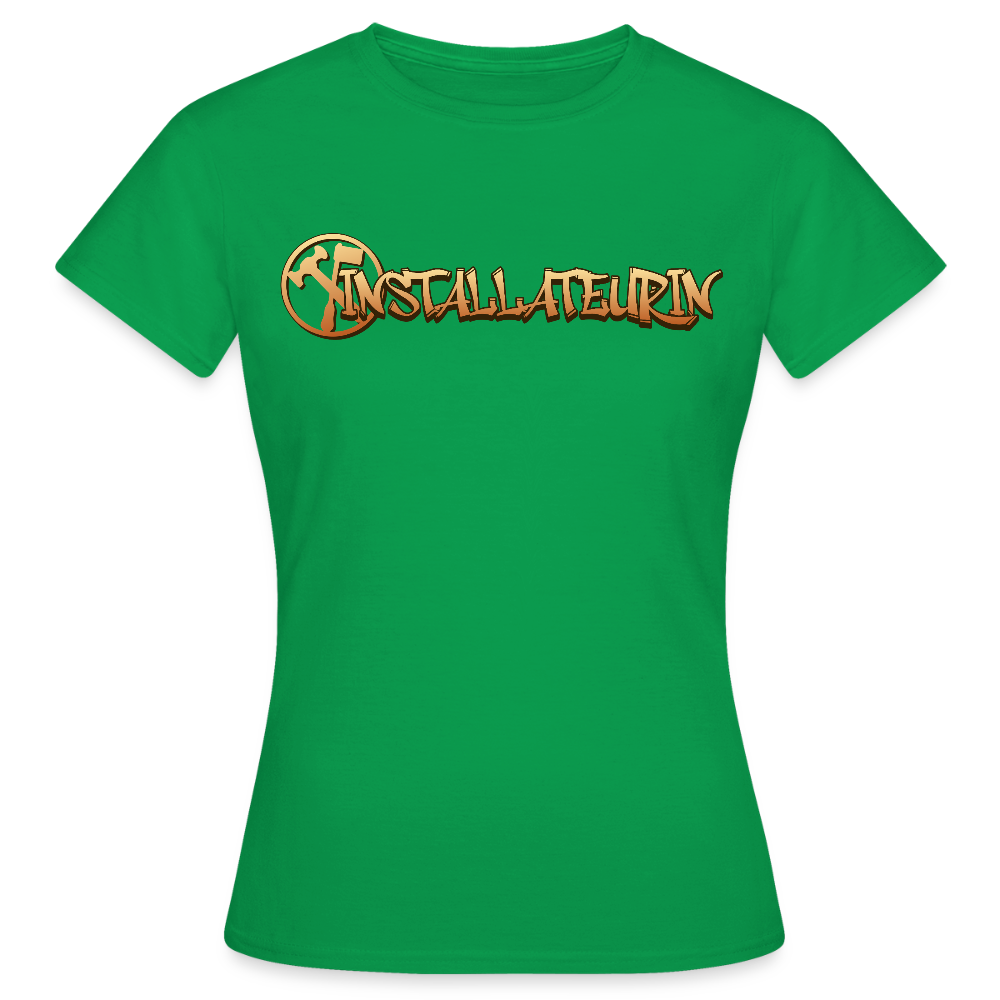 Frauen T-Shirt "Installateurin" Kelly Green Frauen T-Shirt