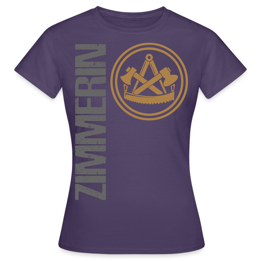 Frauen T-Shirt "Zimmerin" Dunkellila Frauen T-Shirt