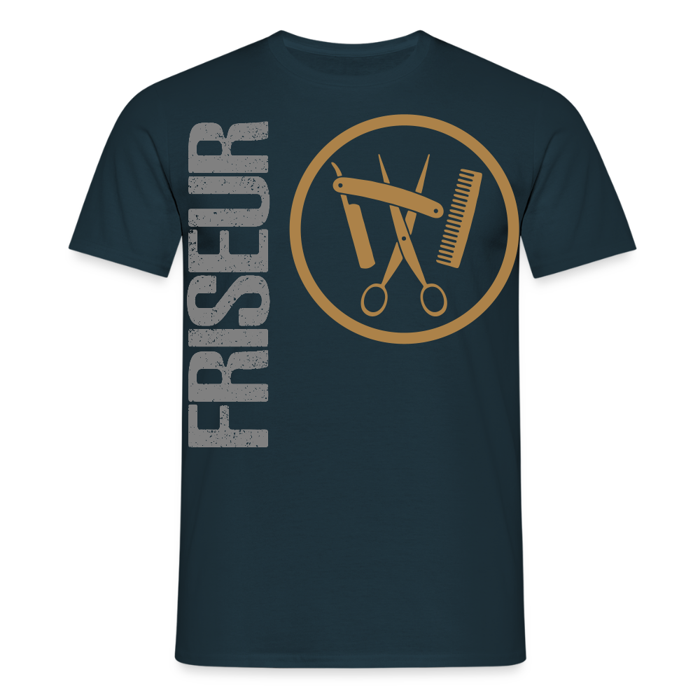 Unisex T-Shirt "Friseur" Navy Männer T-Shirt