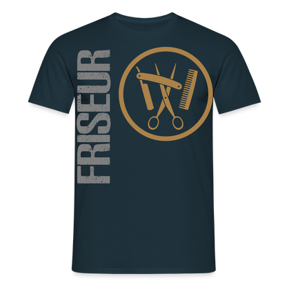 Unisex T-Shirt "Friseur" Navy Männer T-Shirt