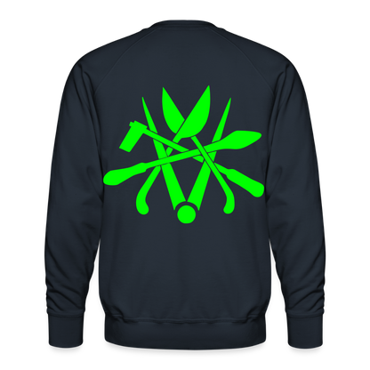 Unisex Premium Pullover "Spengler" neongrün - Navy