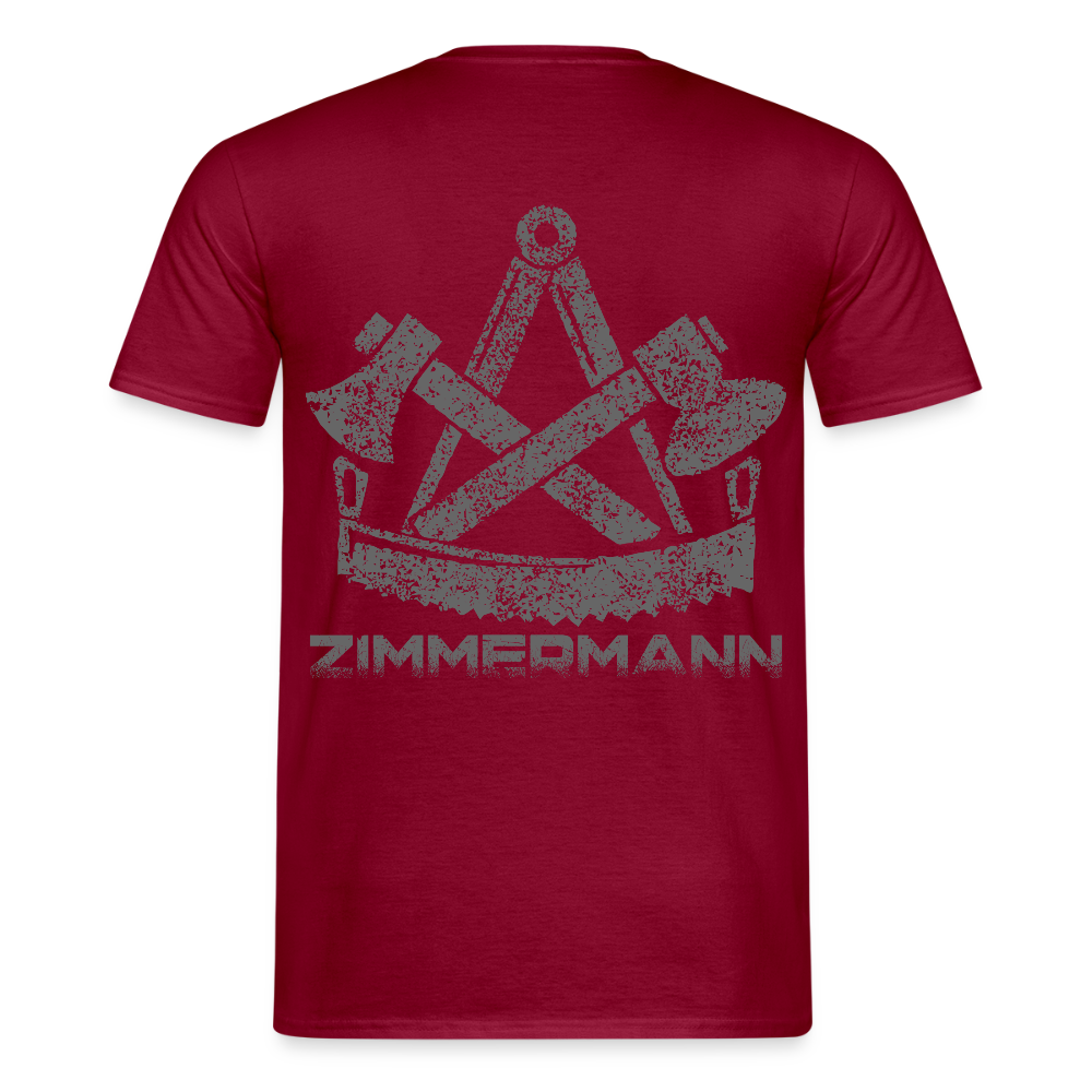 Unisex T-Shirt "Zimmermann" Ziegelrot Männer T-Shirt