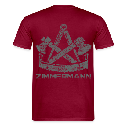 Unisex T-Shirt "Zimmermann" Ziegelrot Männer T-Shirt
