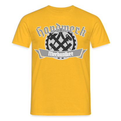 Unisex T-Shirt "Mechaniker" Gelb Männer T-Shirt