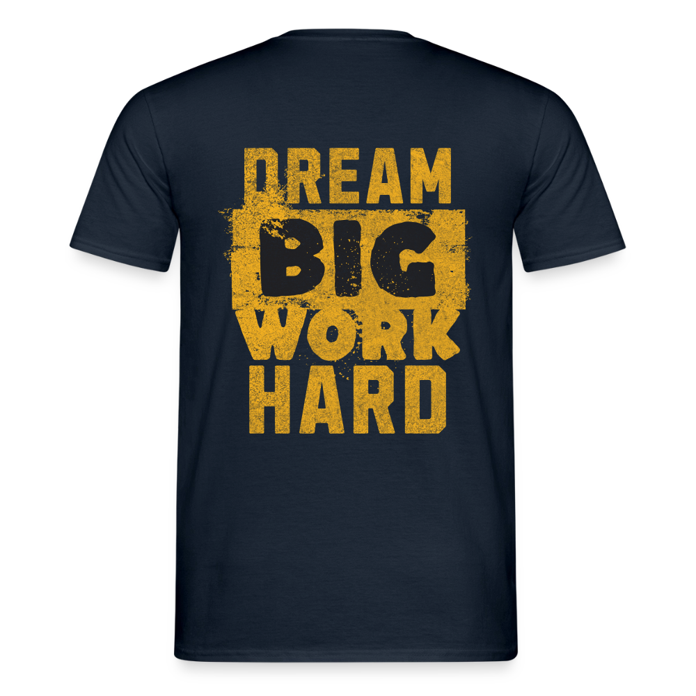 Unisex Spreadconnect Männer T-Shirt "Work Hard" mit Druck, bequemes Baumwollshirt für Alltag und Freizeit