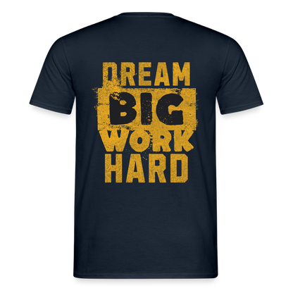 Unisex Spreadconnect Männer T-Shirt "Work Hard" mit Druck, bequemes Baumwollshirt für Alltag und Freizeit