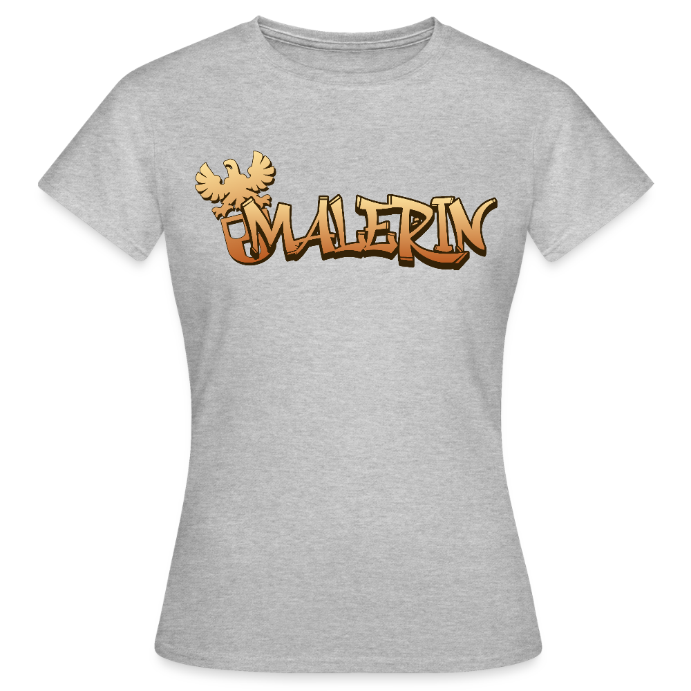 Frauen T-Shirt "Malerin" Grau meliert Frauen T-Shirt