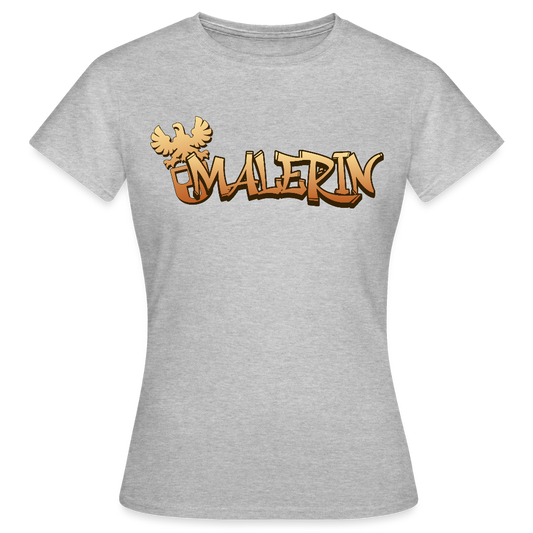 Frauen T-Shirt "Malerin" Grau meliert Frauen T-Shirt