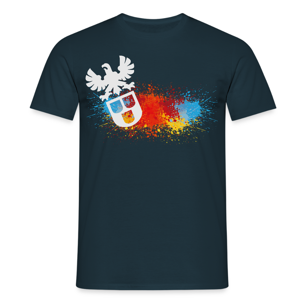 Unisex T-Shirt "Splash-Maler" Navy Männer T-Shirt