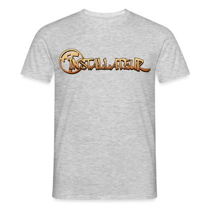 Unisex T-Shirt "Installateur" Grau meliert Männer T-Shirt