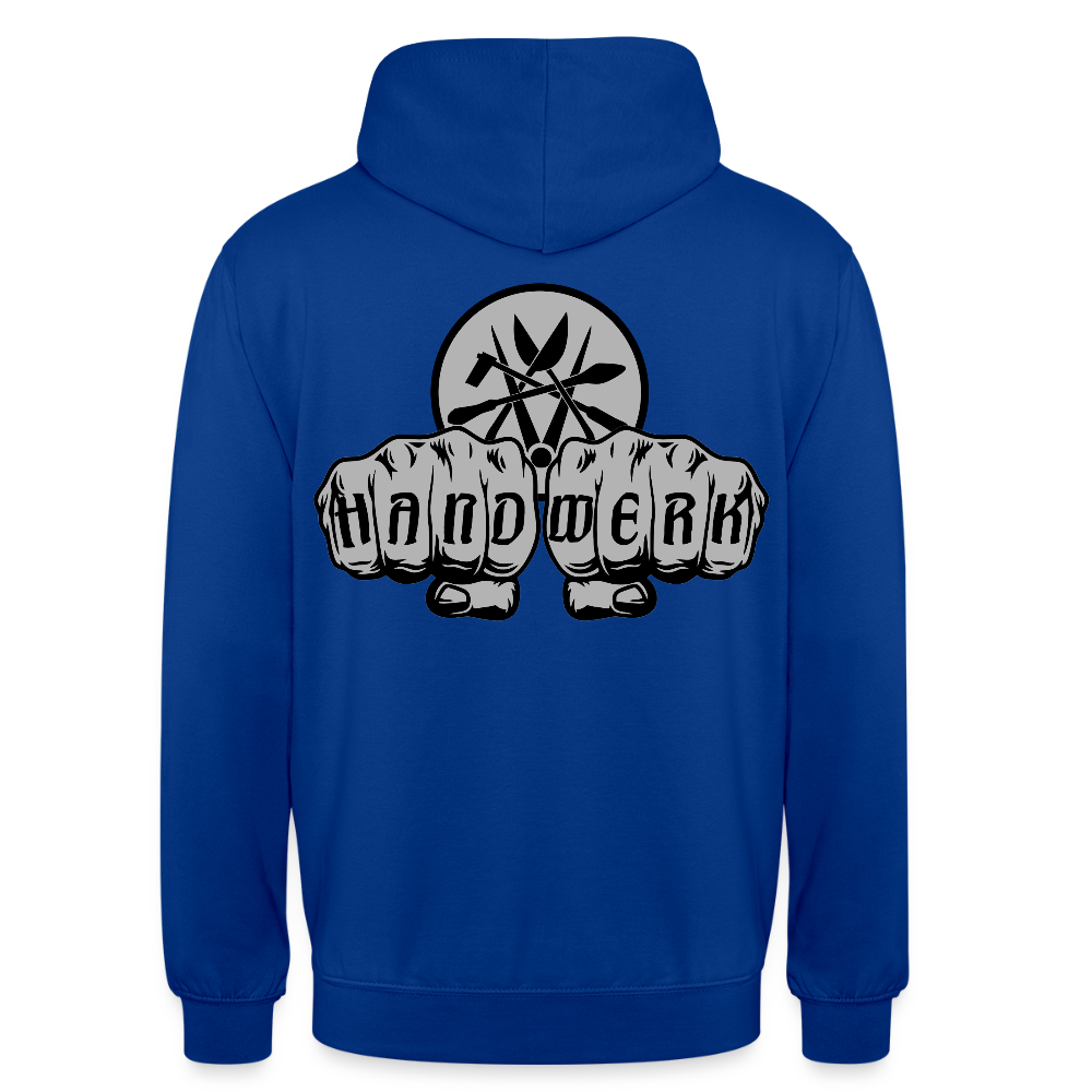 Unisex Hoodie "Spengler" beidseitig bedruckt - Royalblau
