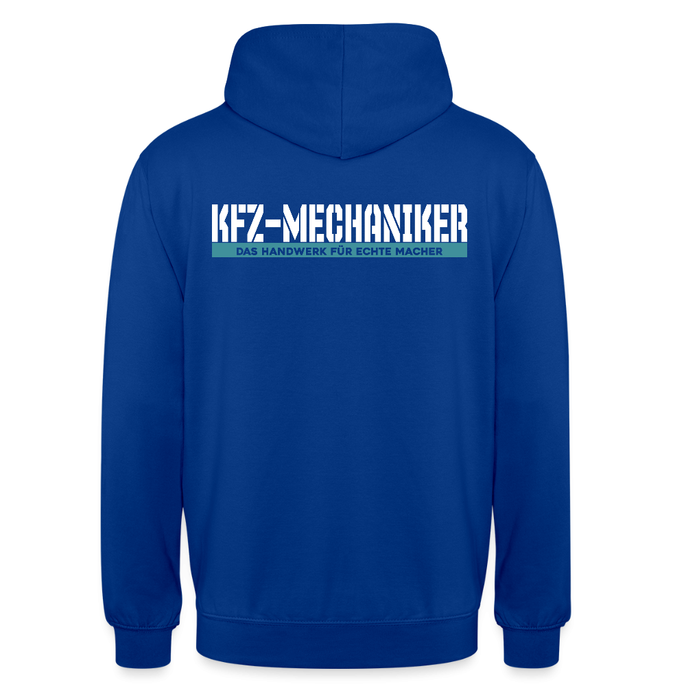 Unisex Hoodie HW-300 | MACHER "KFZ-Mechaniker" Royalblau Unisex Hoodie {{ color }}