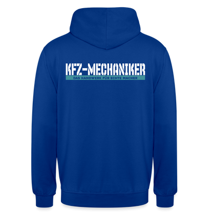 Unisex Hoodie HW-300 | MACHER "KFZ-Mechaniker" Royalblau Unisex Hoodie {{ color }}