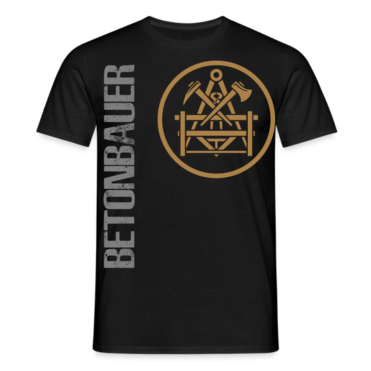 Unisex T-Shirt "Betonbauer" Schwarz Männer T-Shirt