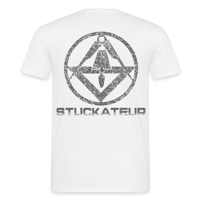 Unisex T-Shirt "Stuckateur" Weiß Männer T-Shirt