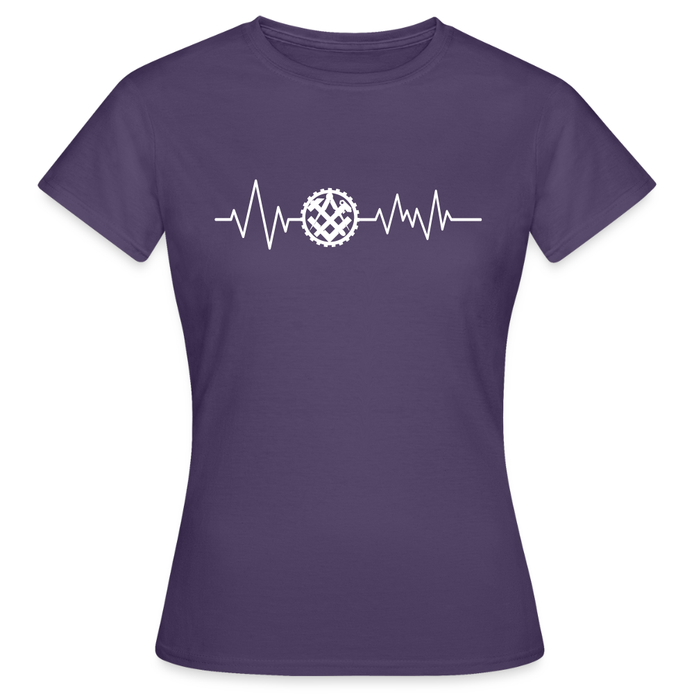 Frauen T-Shirt "Mechaniker" Dunkellila Frauen T-Shirt