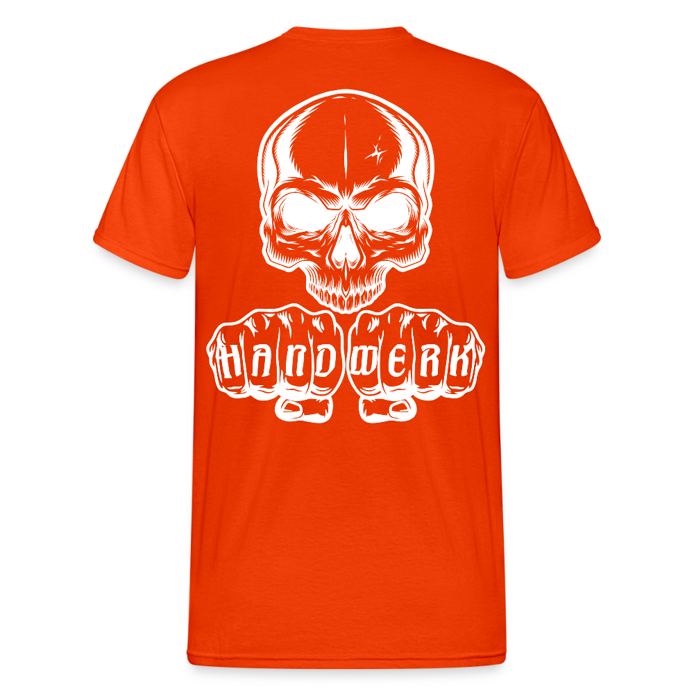 Unisex Heavy T-Shirt "Skull" (beidseitig bedruckt) kräftig Orange Männer Gildan Heavy T-Shirt