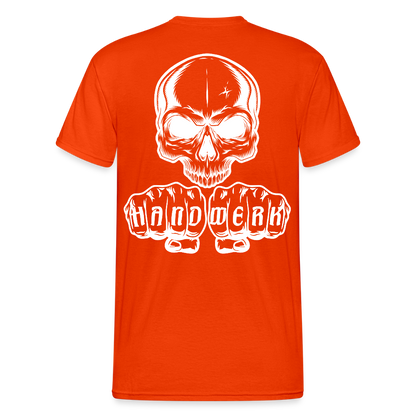 Unisex Heavy T-Shirt "Skull" (beidseitig bedruckt) kräftig Orange Männer Gildan Heavy T-Shirt